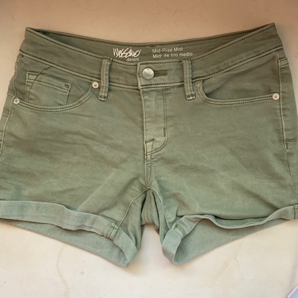 GREEN MOSSIMO JEAN SHORTS/ SIZE 0